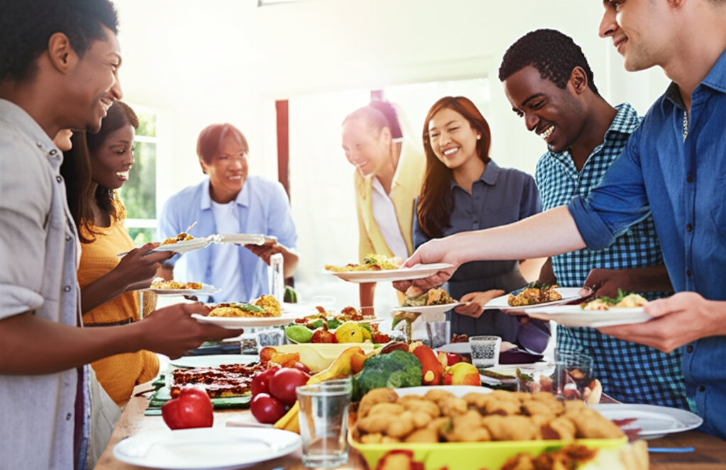 Community meal gathering